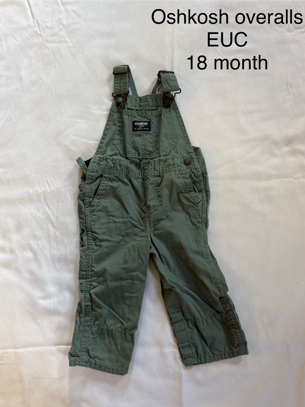 OshKosh B'gosh Olive Kids Overalls